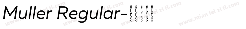 Muller Regular字体转换